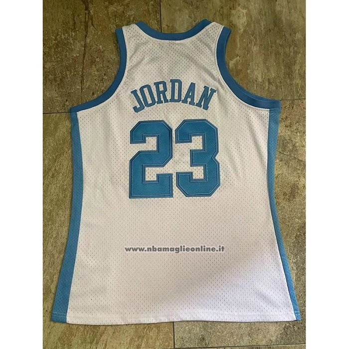 Maglia NCAA North Carolina Tar Heels Michael Jordan #23 Mitchell & Ness 1983-84 Bianco